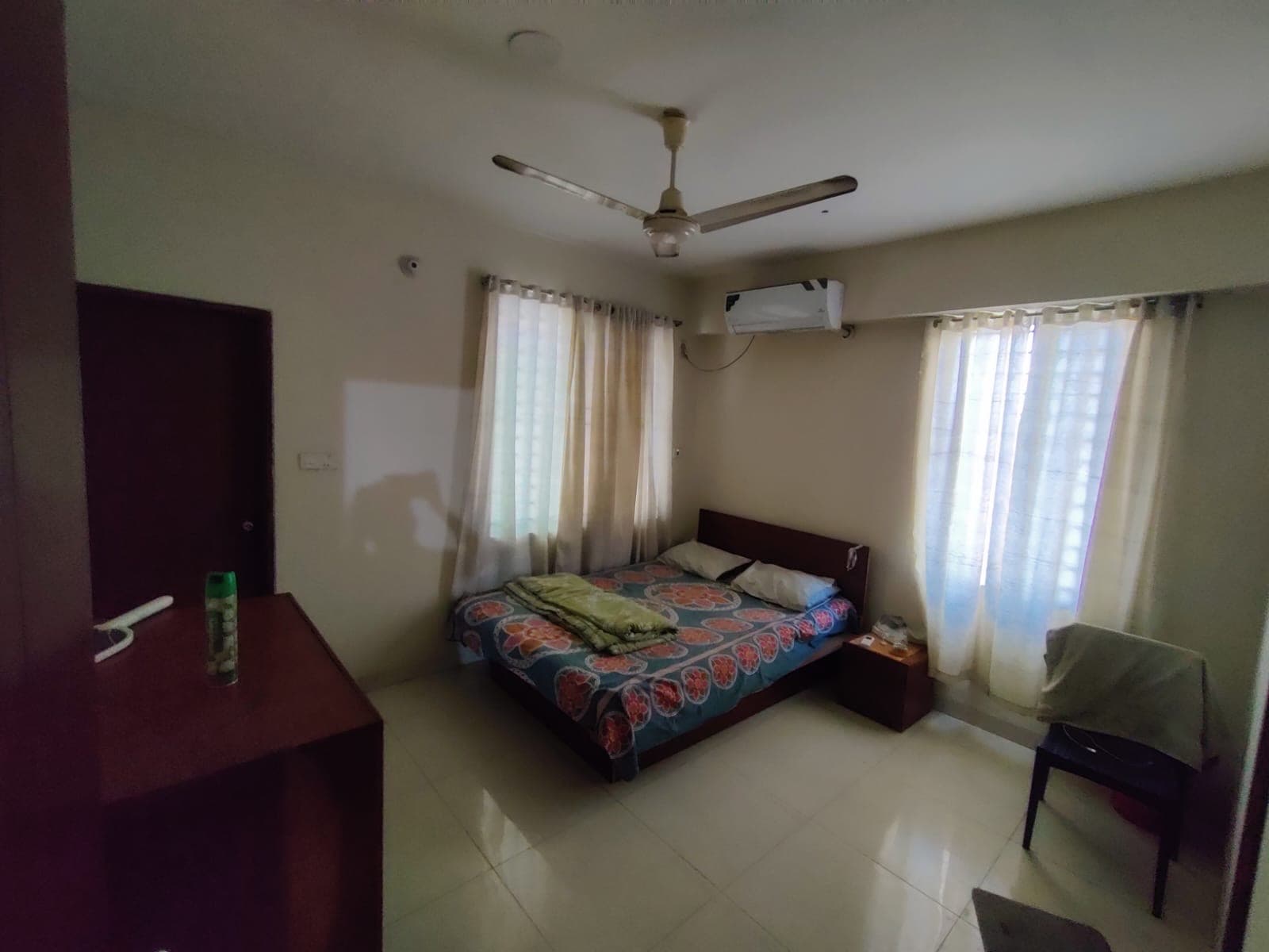 Private AC Bedroom with Attached Washroom and Balcony at Bashundhara R/A I Block J5503